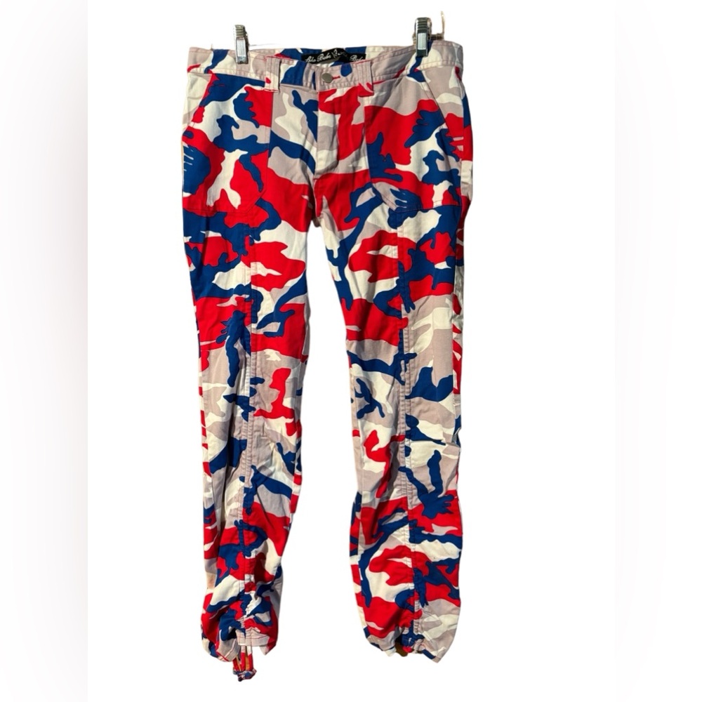 Soho Babe red white and blue camo jeans